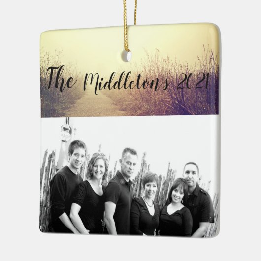 クリスマスパーソナライズされたオーナメントサンライズパスウェイ セラミックオーナメント (左)