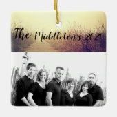 クリスマスパーソナライズされたオーナメントサンライズパスウェイ セラミックオーナメント (正面)