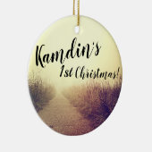 クリスマスパーソナライズされたオーナメントサンライズパスウェイ セラミックオーナメント (右)