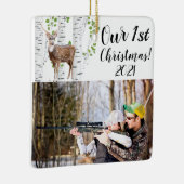 クリスマスパーソナライズされたオーナメントディアドードバックウッドランド セラミックオーナメント (右)