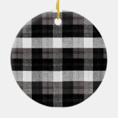 クリスマスパーソナライズされたオーナメントトラックバッファロープリッドブラ セラミックオーナメント (裏面)