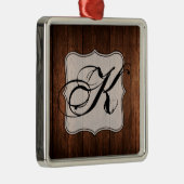 クリスマスパーソナライズされたオーナメントバーンウッドカントリールスティ メタルオーナメント (右)