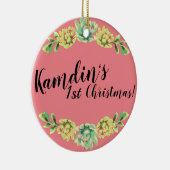 クリスマスパーソナライズされたオーナメントボヘミアンサボクスクレ セラミックオーナメント (右)