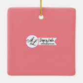 クリスマスパーソナライズされたオーナメントボヘミアンサボクスクレ セラミックオーナメント (裏面)