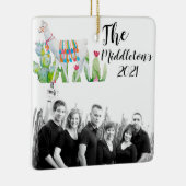 クリスマスパーソナライズされたオーナメントボホラマボヘミアンキャック セラミックオーナメント (右)