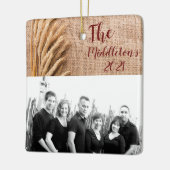 クリスマスパーソナライズされたオーナメント小麦オンバーラップサックCo セラミックオーナメント (左)