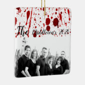 クリスマスパーソナライズされたオーナメント血(ばちゃばちゃ)跳ねるヴァンパイア セラミックオーナメント (右)