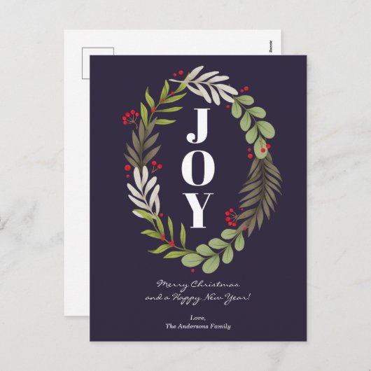 クリスマスパーソナライズされたカスタムクリスマス葉書 シーズンポストカード (正面/裏面)