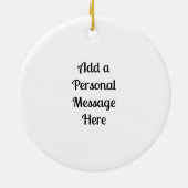 クリスマスパーソナライズされたカップケーキ セラミックオーナメント (裏面)