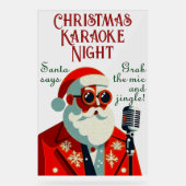 クリスマスパーソナライズされたカラオケナイト アクリルサイン (正面)