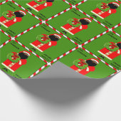 クリスマスパーソナライズされたキッズホリデーギフト ラッピングペーパー (角)