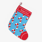 クリスマスパーソナライズされたキャンディーケーン スモールクリスマスストッキング (正面 (吊り時))