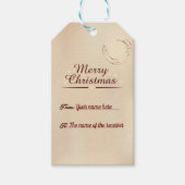 クリスマスパーソナライズされたギフト用ラベルラベル ギフトタグ (正面)