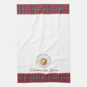 クリスマスパーソナライズされたクッキー名クリスマス キッチンタオル (縦)