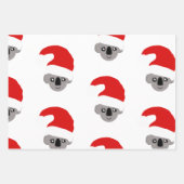 クリスマスパーソナライズされたコアラ ラッピングペーパーシート (正面2)