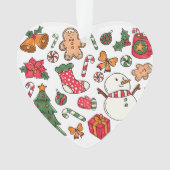 クリスマスパーソナライズされたコラージュ オーナメント (正面)