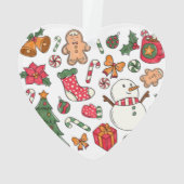 クリスマスパーソナライズされたコラージュ オーナメント (裏面)