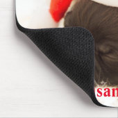 クリスマスパーソナライズされたサンタパピー マウスパッド (コーナー)