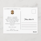 クリスマスパーソナライズされたサンタ写真緑はがき ポストカード (裏面)