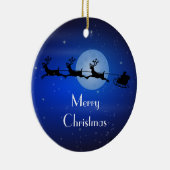 クリスマスパーソナライズされたサンタ セラミックオーナメント (右)