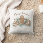 クリスマスパーソナライズされたジンジャーブレッドCookie クッション (ブランケット)
