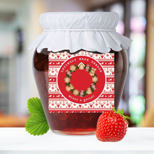 クリスマスパーソナライズされたスイーツラベル スクエアシール