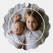 クリスマスパーソナライズされたスカンジナビア北欧の森 オーナメントカード (裏面)