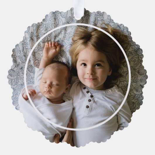 クリスマスパーソナライズされたスカンジナビア北欧の森 オーナメントカード (裏面)