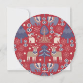 クリスマスパーソナライズされたスカンジナビア北欧の森 シーズンカード (裏面)