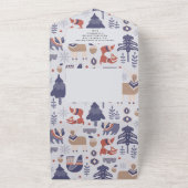 クリスマスパーソナライズされたスカンジナビア北欧カード オールインワン招待状 (外側)