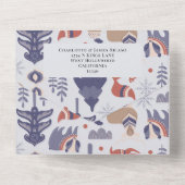 クリスマスパーソナライズされたスカンジナビア北欧カード オールインワン招待状 (裏面)