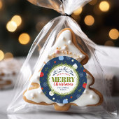 クリスマスパーソナライズされたスタンプ ラウンドシール