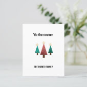 クリスマスパーソナライズされたツリーのグリーティングカード (スタンド正面)