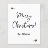 クリスマスパーソナライズされたツリーのグリーティングカード (裏面)