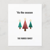 クリスマスパーソナライズされたツリーのグリーティングカード (正面)