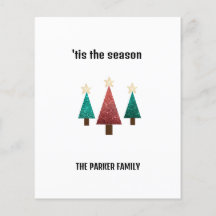 クリスマスパーソナライズされたツリーのグリーティングカード