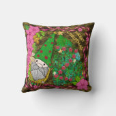 クリスマスパーソナライズされたツリー付き格言メリークリスマス クッション (裏面)