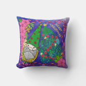 クリスマスパーソナライズされたツリー付き格言メリークリスマス クッション (正面)