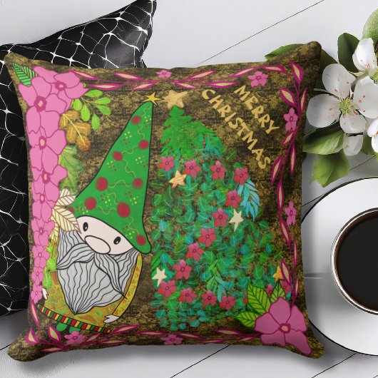 クリスマスパーソナライズされたツリー付き格言メリークリスマス クッション