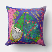 クリスマスパーソナライズされたツリー付き格言メリークリスマス クッション (正面)