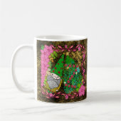 クリスマスパーソナライズされたツリー付き格言メリークリスマス コーヒーマグカップ (左)