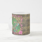 クリスマスパーソナライズされたツリー付き格言メリークリスマス フロストグラスマグカップ (正面左)