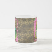 クリスマスパーソナライズされたツリー付き格言メリークリスマス フロストグラスマグカップ (中央)