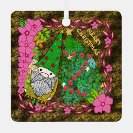 クリスマスパーソナライズされたツリー付き格言メリークリスマス メタルオーナメント