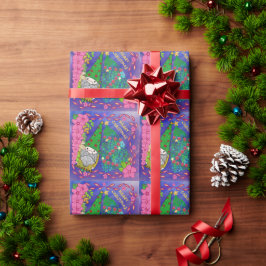 クリスマスパーソナライズされたツリー付き格言メリークリスマス ラッピングペーパー