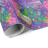 クリスマスパーソナライズされたツリー付き格言メリークリスマス ラッピングペーパー (ロールコーナー)