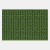 クリスマスパーソナライズされたツリー ラッピングペーパーシート (正面3)