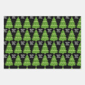 クリスマスパーソナライズされたツリー ラッピングペーパーシート (正面2)