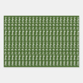 クリスマスパーソナライズされたツリー ラッピングペーパーシート (正面)