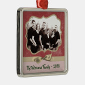クリスマスパーソナライズされたディスレスドレPHOTOオーナメント メタルオーナメント (右)